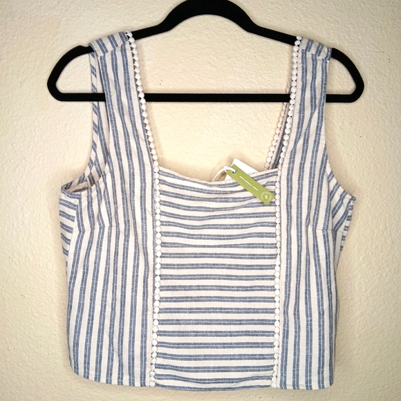 Marine Layer Tops - Marine Layer Stella Stripe Top Blouse Size Small Hemp Tencel Summer Lightweight